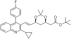 (4R,6S)-6-[(1E)-2-[2-Cyclopropyl-4-(4-fluorophenyl)-3-quinolinyl]ethenyl]-2,2-dimethyl-1,3-dioxane-4-acetic acid tert-butyl ester