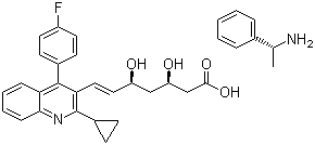 (3R,5S,6E)-7-[2-Cyclopropyl-4-(4-fluorophenyl)-3-quinolinyl]-3,5-dihydroxy-6-heptenoic acid (+)-phenylethylamine salt