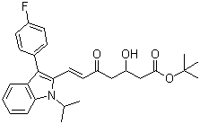 tert-Butyl (E)-7-[3'-(4''-fluorophenyl)-1'-methylethyl-indol-2'-yl]-3-hydroxy-5-oxo-6-heptenoate